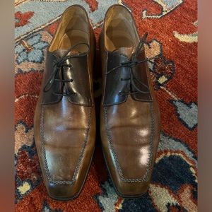 Berluti Dress Oxfords - Stunning Brown Patina with Exceptional Stitching - 9.5
